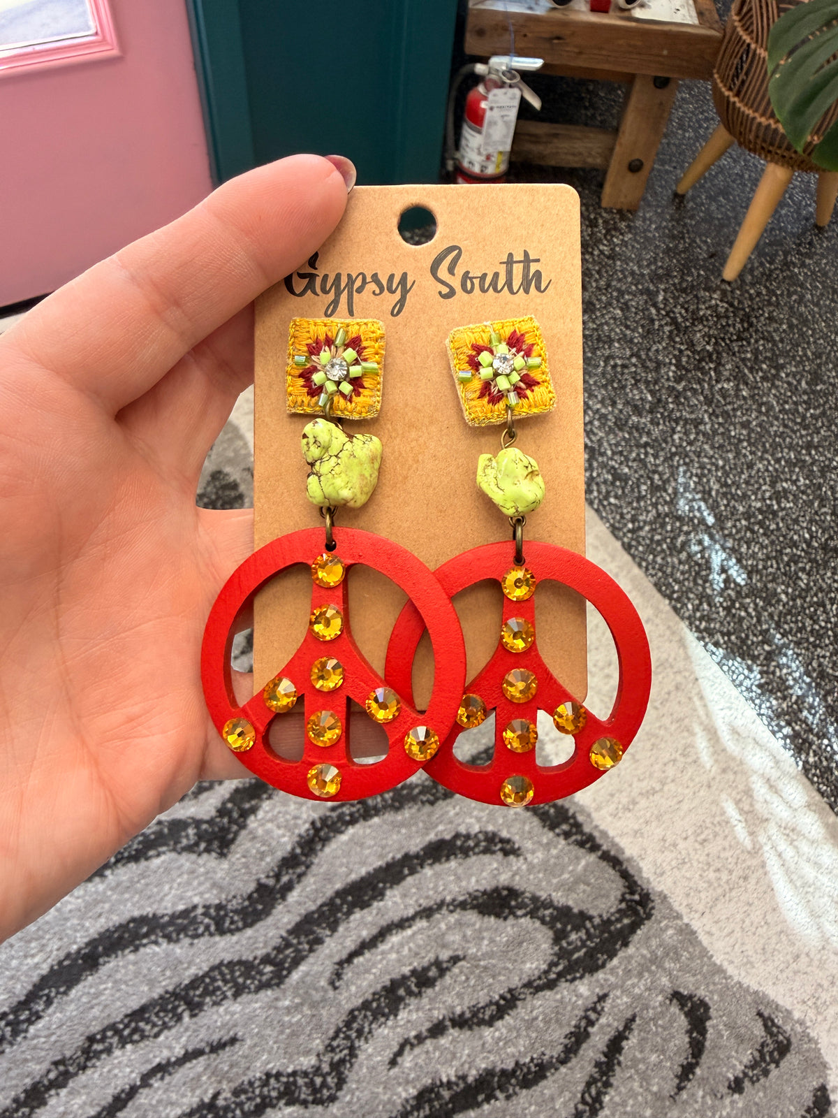 Peace Sign Earring