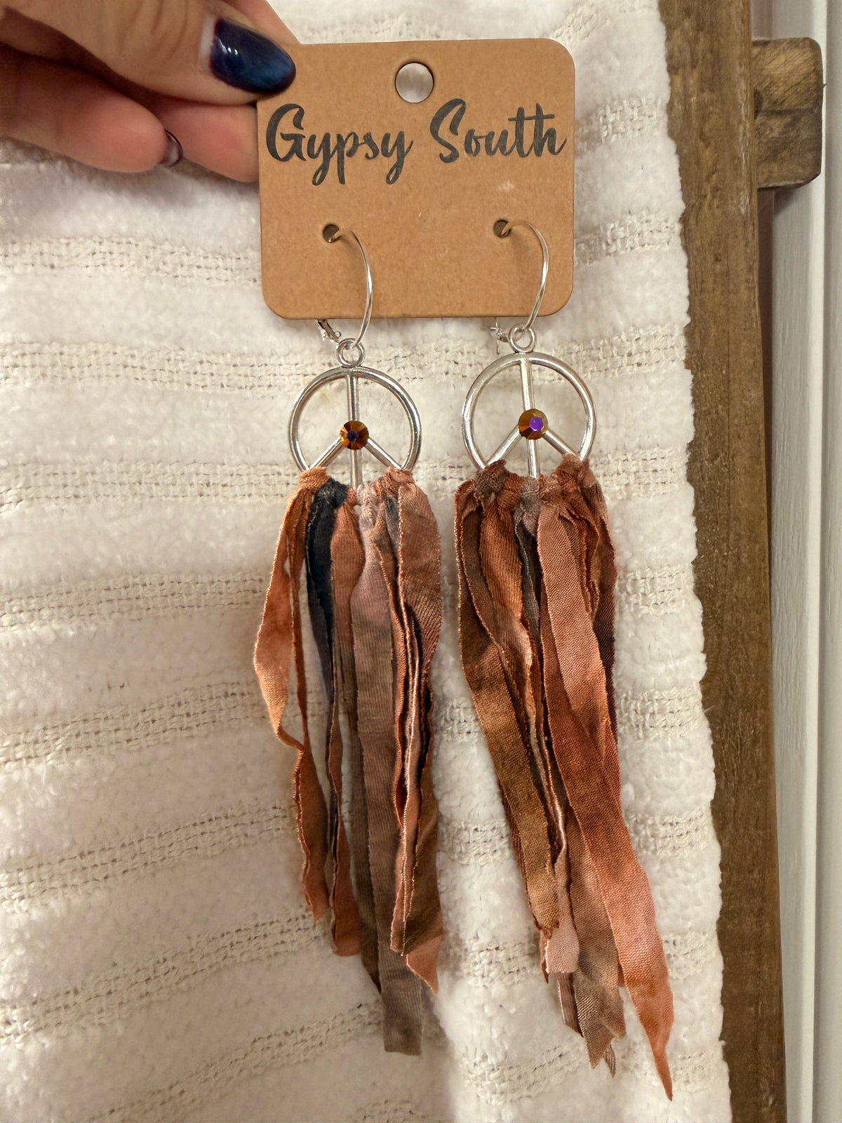 Peace Sign Dangle Earring