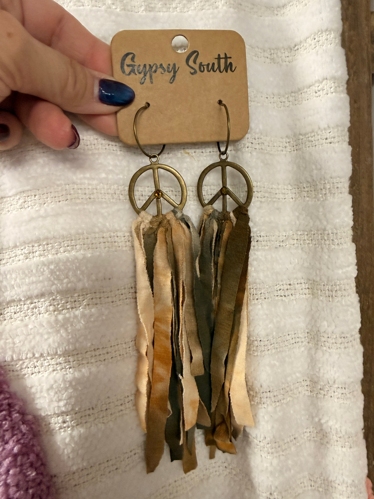 Peace Sign Dangle Earring