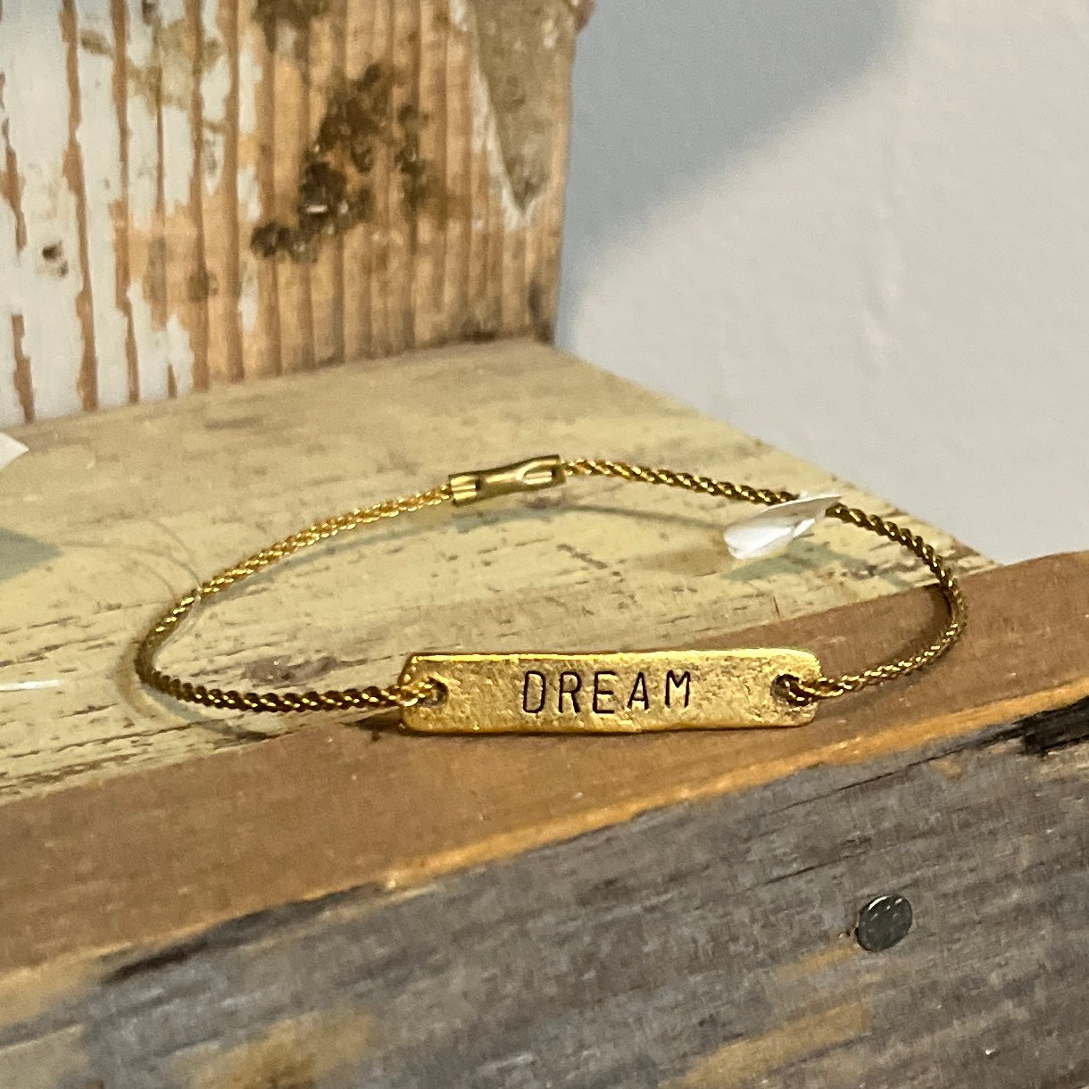 Dream stamped bracelet