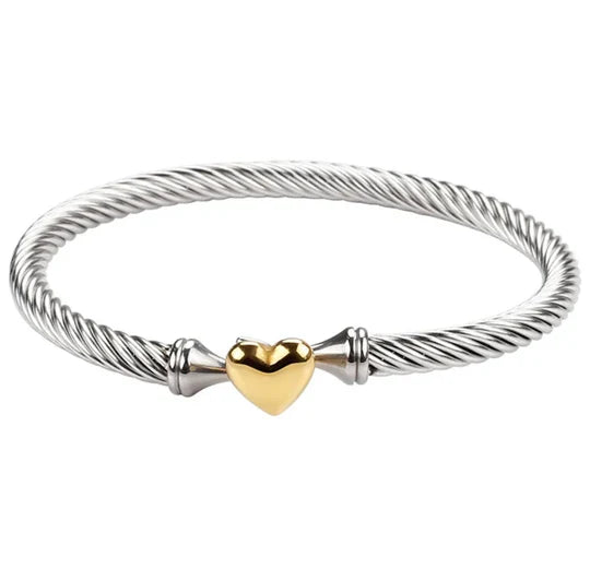 Heart Bangle Bracelet