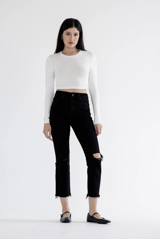 Mica High Rise Straight Crop
