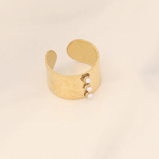 Triple Petite Pearl Ring