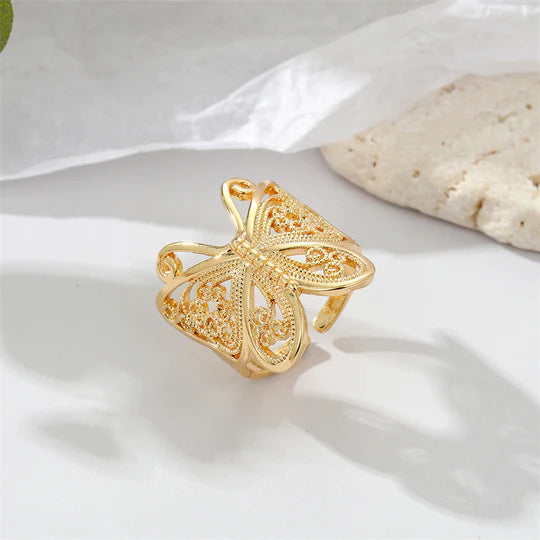 Golden Butterfly Ring