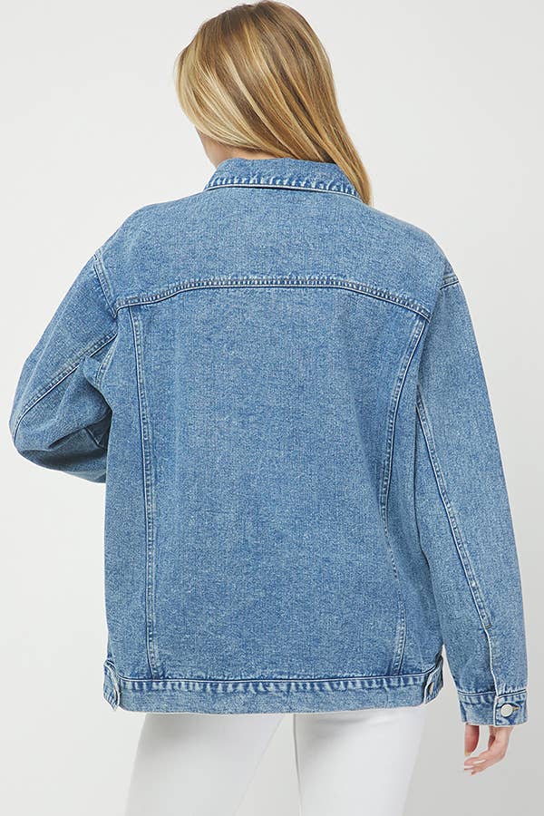 Effortless Cool Classic Oversized Denim Jacket