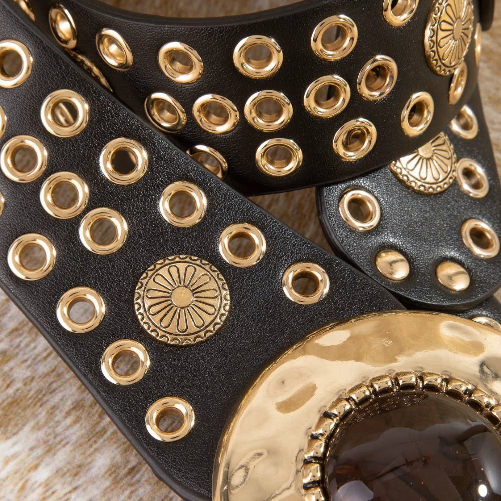 Studded Vegan Leather Belt