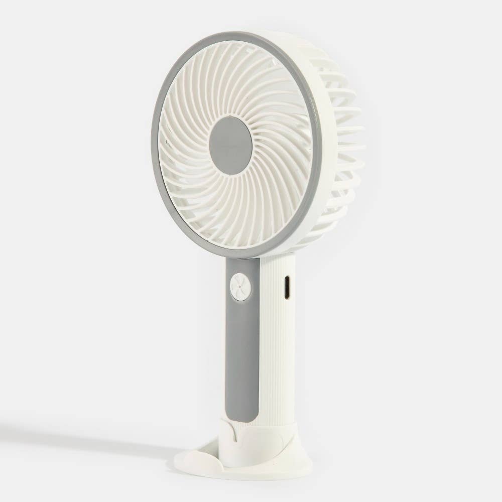 Round Standing Portable Rechargeable Fan