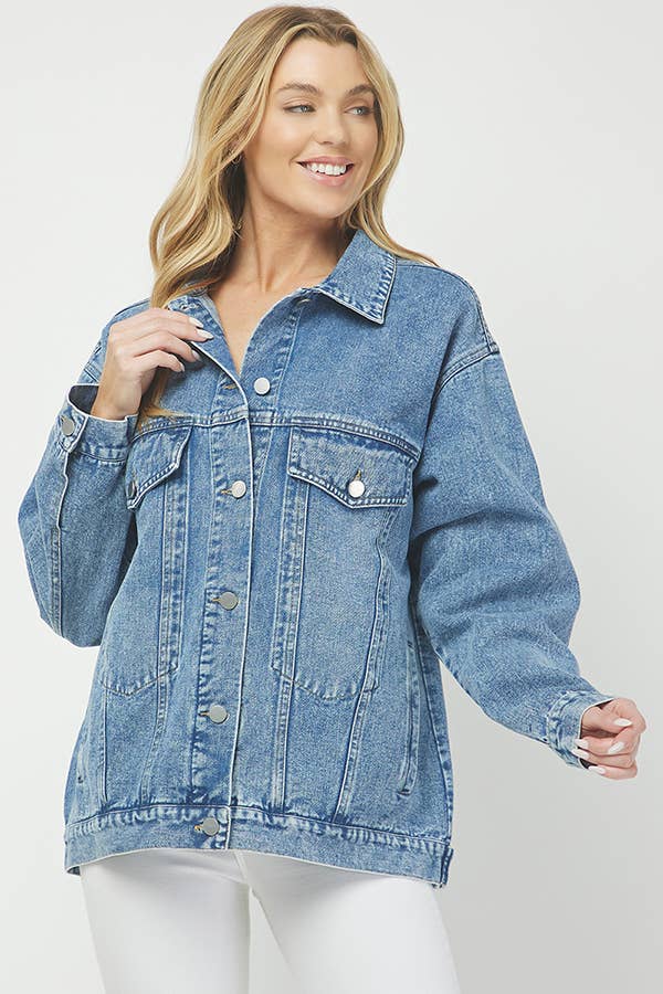 Effortless Cool Classic Oversized Denim Jacket
