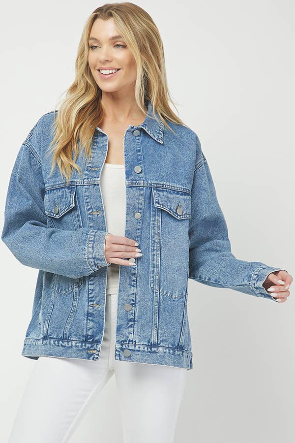 Effortless Cool Classic Oversized Denim Jacket