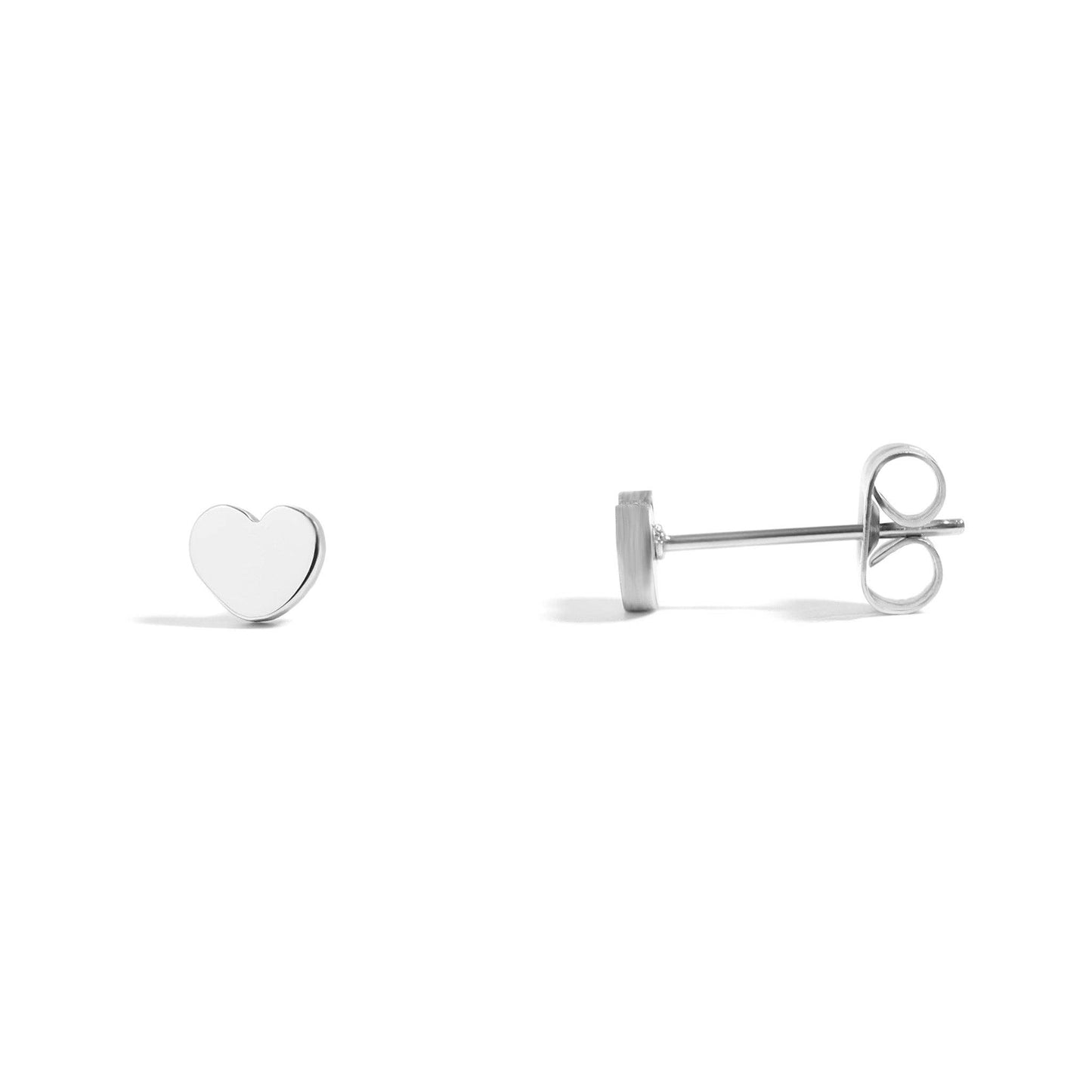 Heart Stud Earrings 18K Gold PVD Stainless Steel