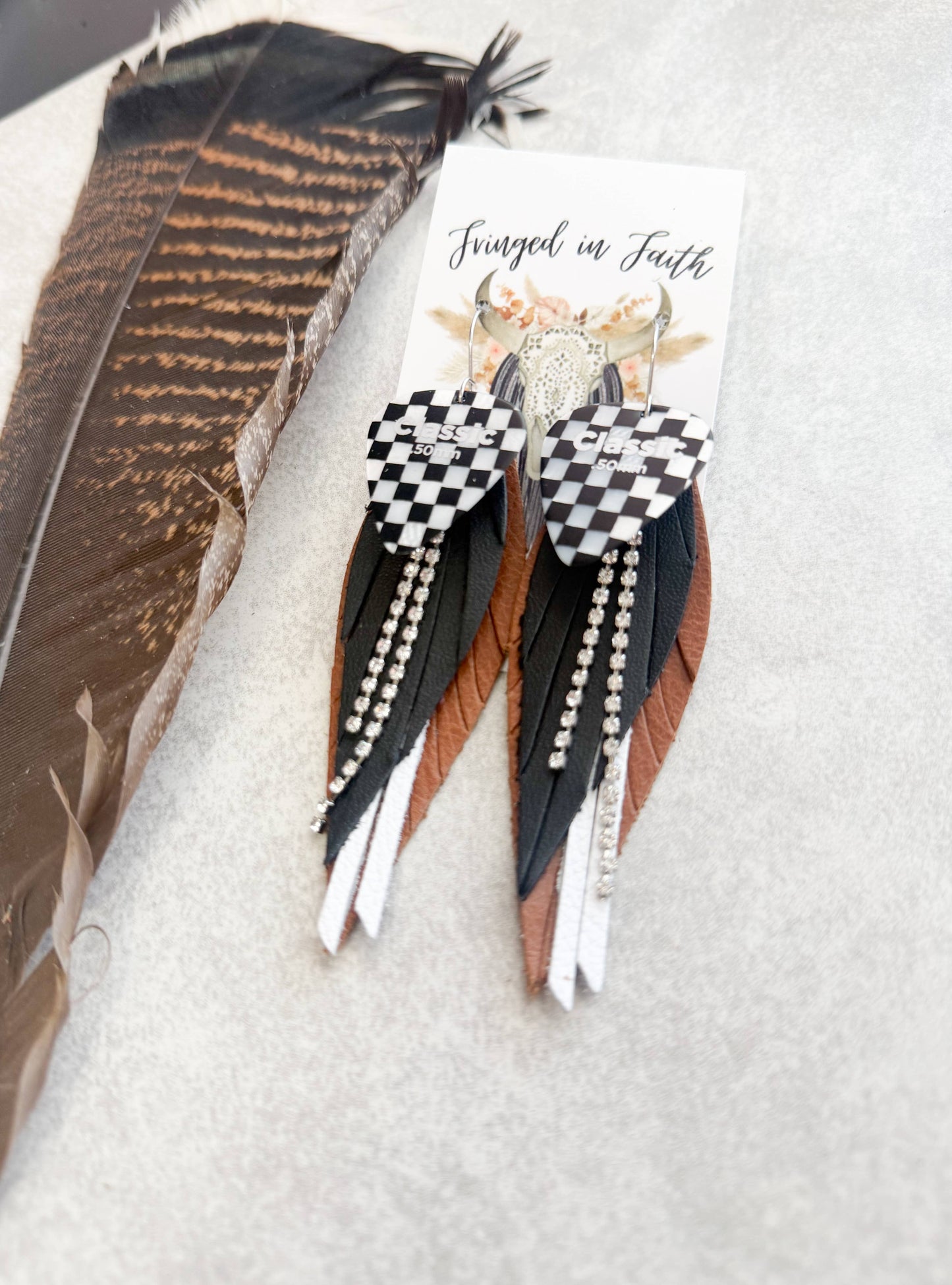 Checked Out Fringe | Brown