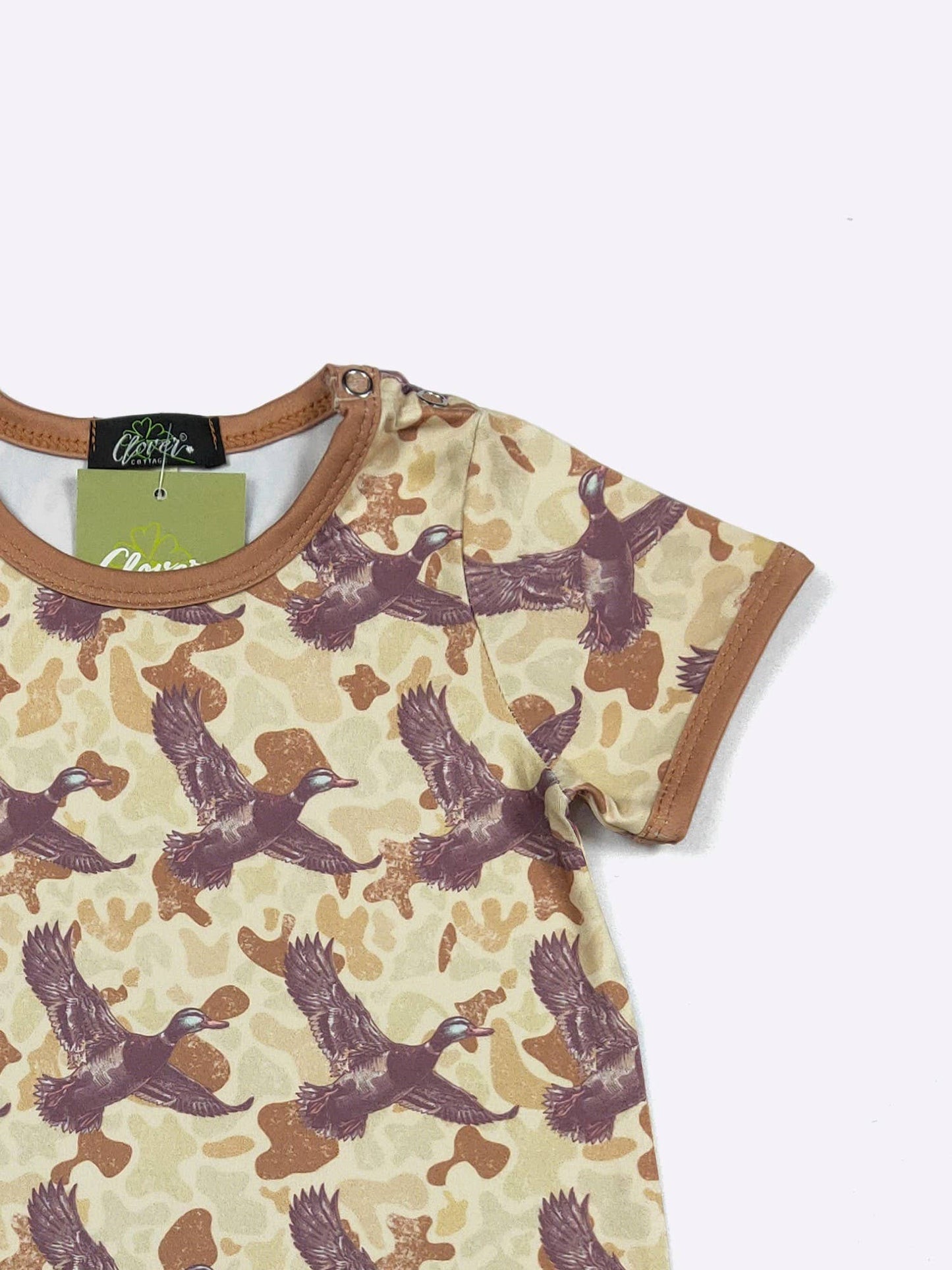 Muted Camo Duck Boy Romper