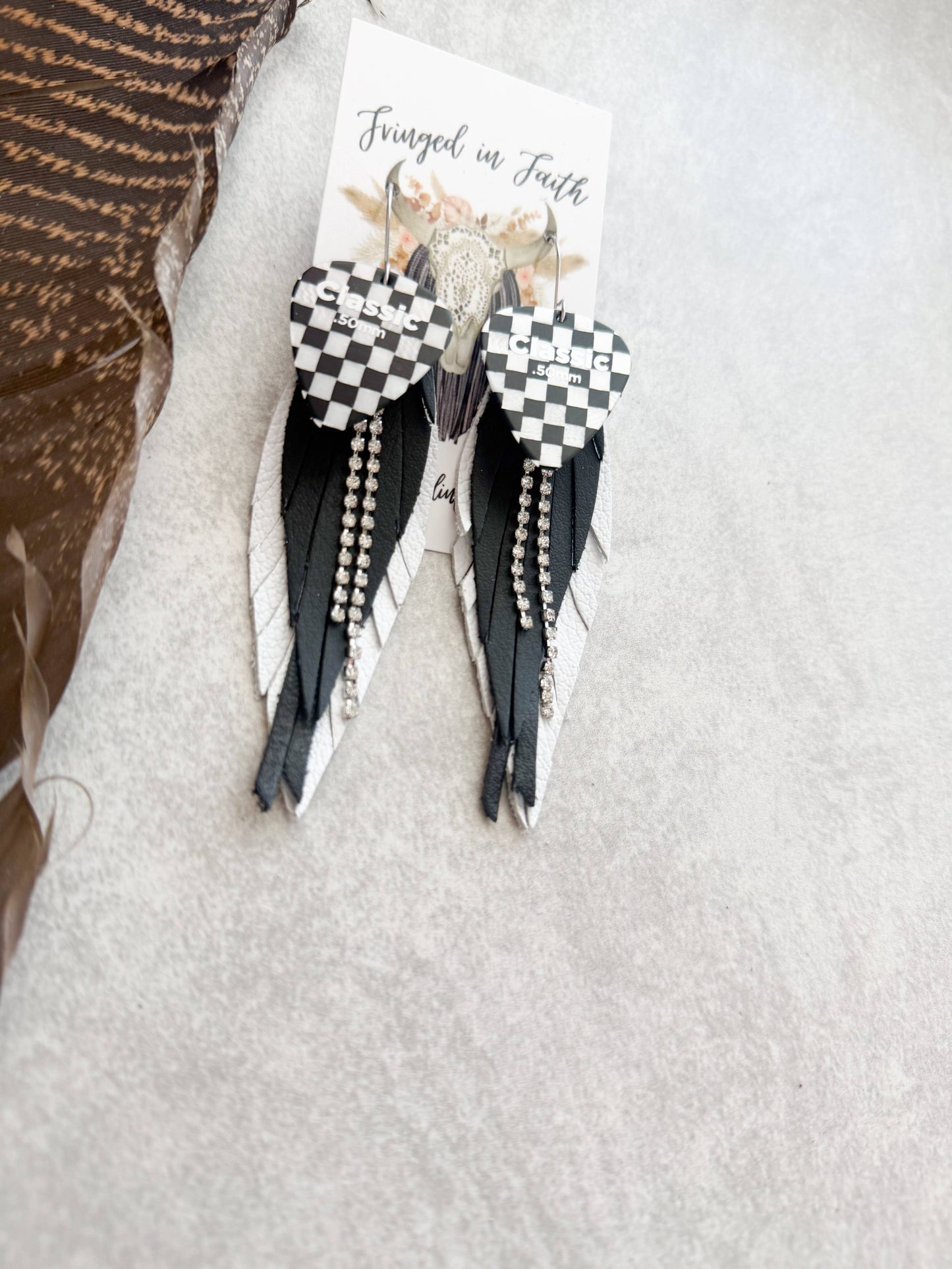 Checked Out Fringe | White