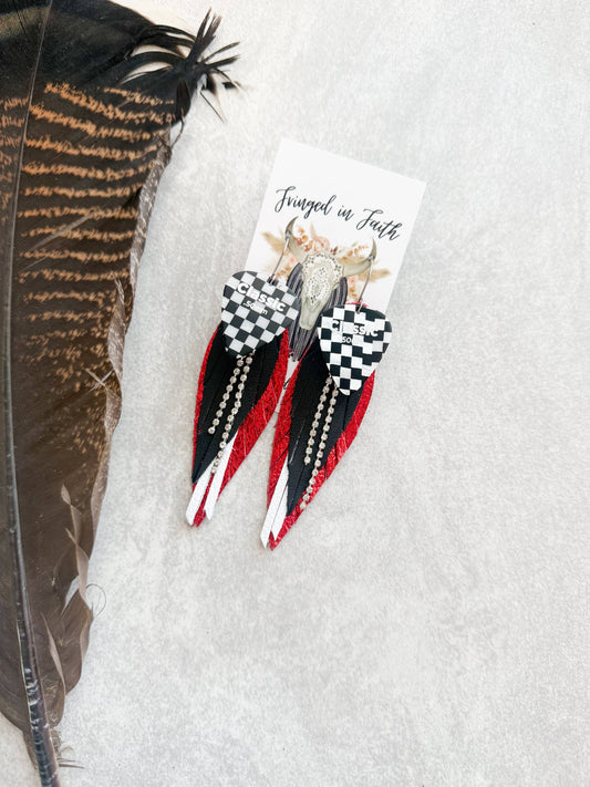 Checked Out Fringe | Red