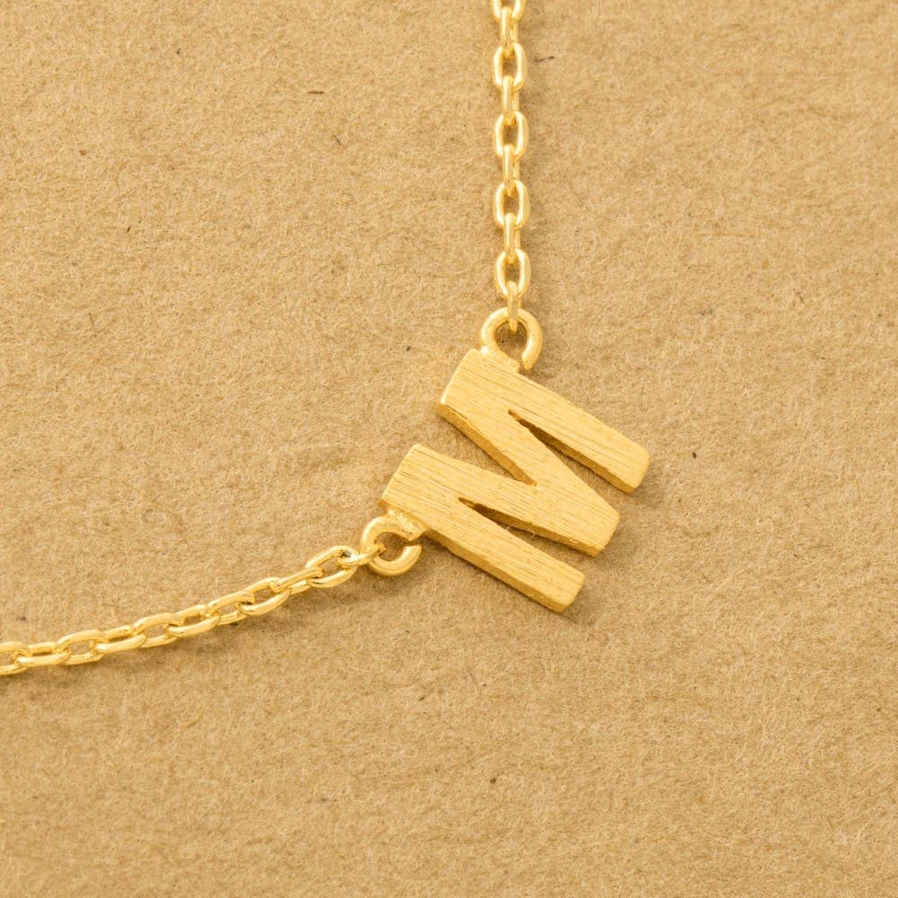 Gold Dipped Mama Station Charm Necklace