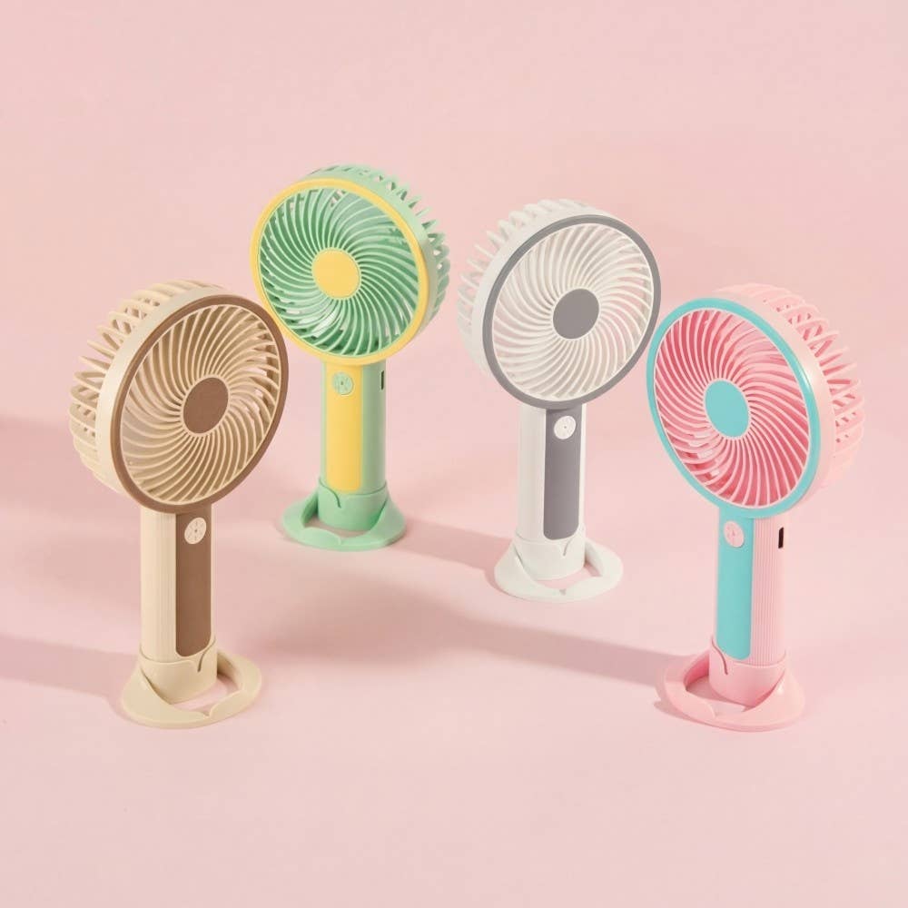 Round Standing Portable Rechargeable Fan