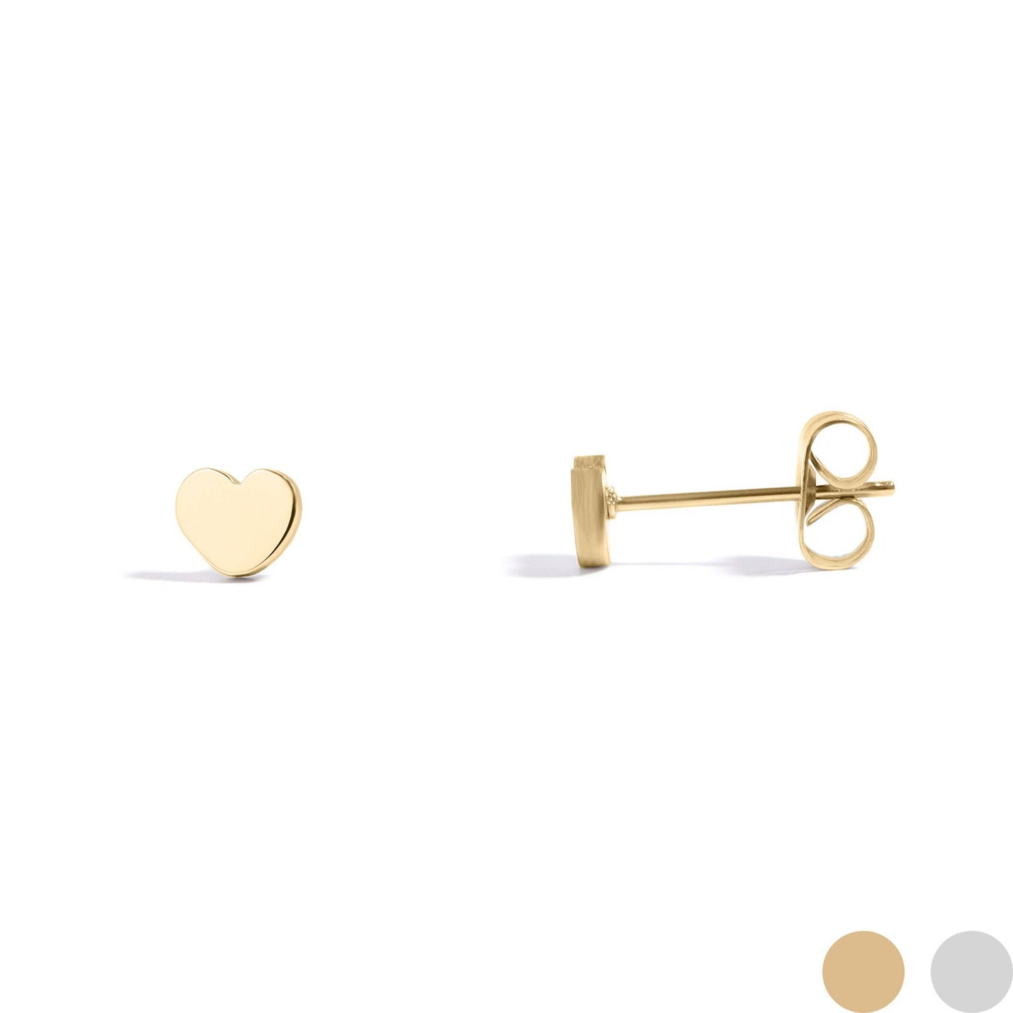 Heart Stud Earrings 18K Gold PVD Stainless Steel