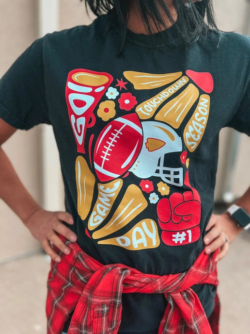 KC Chiefs Boho Floral Tee