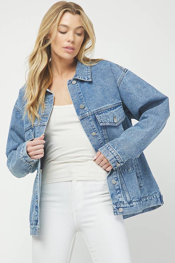 Effortless Cool Classic Oversized Denim Jacket