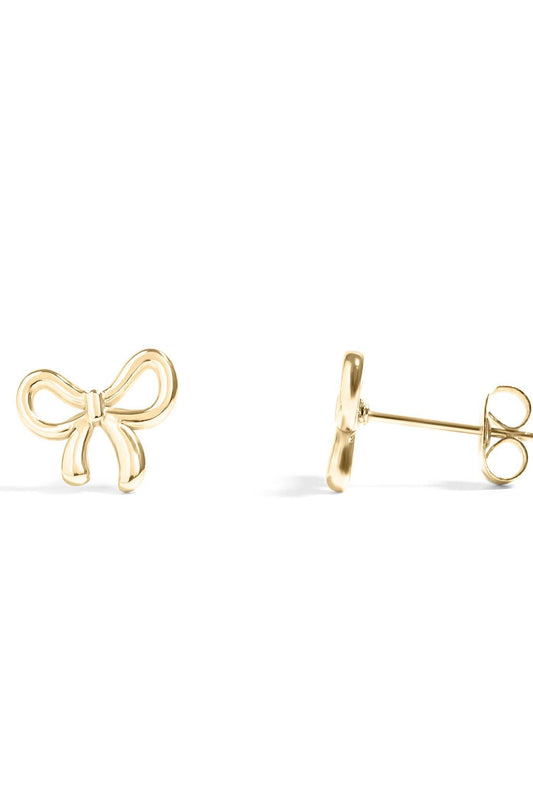 Bow Stud Earrings 18K Gold PVD Stainless Steel