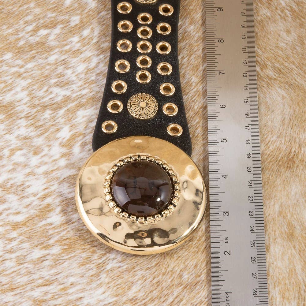Studded Vegan Leather Belt
