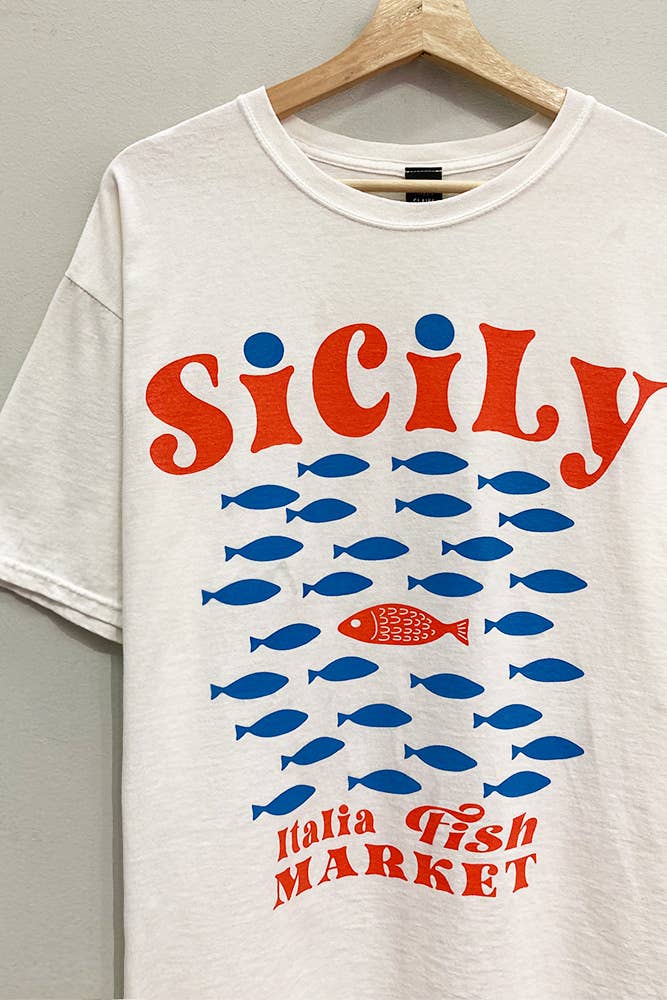 Sicily Fishes Mediterranean Coastal T-Shirt