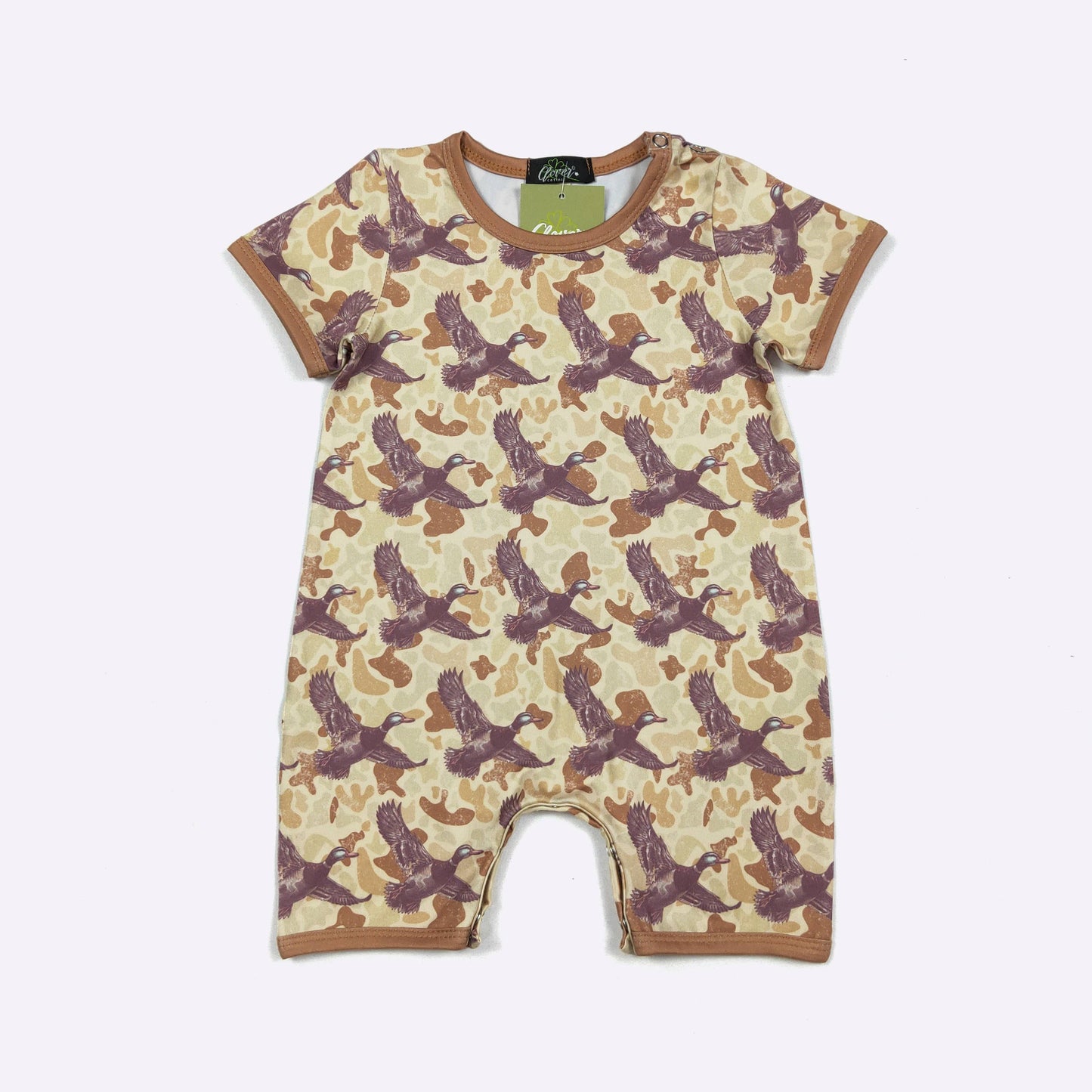Muted Camo Duck Boy Romper