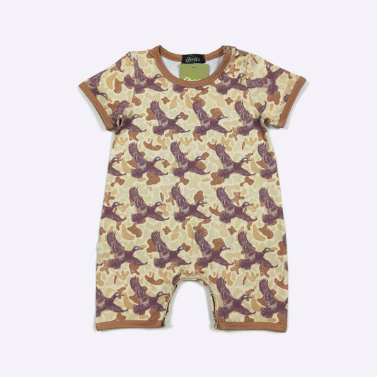 Muted Camo Duck Boy Romper