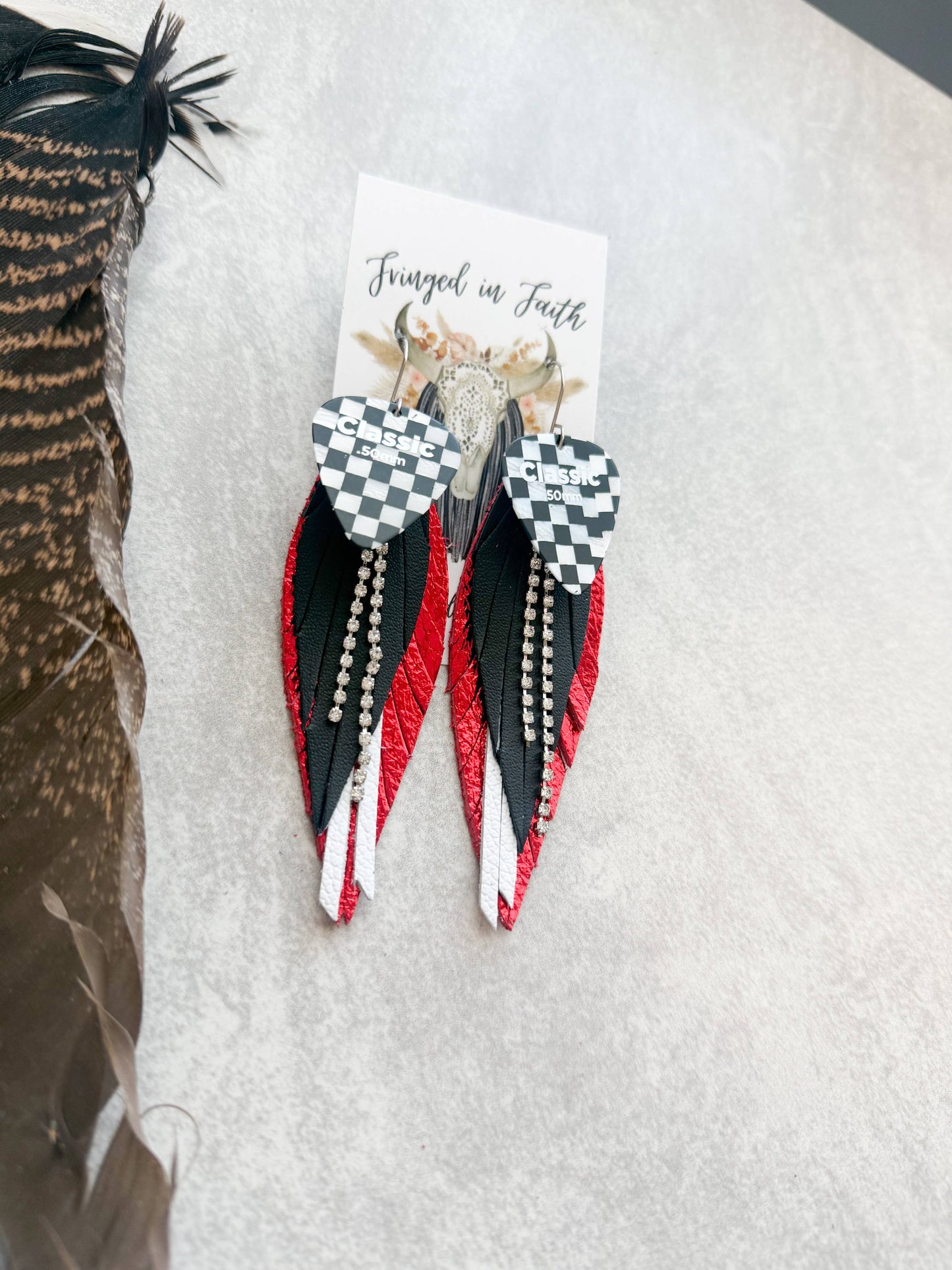 Checked Out Fringe | Red