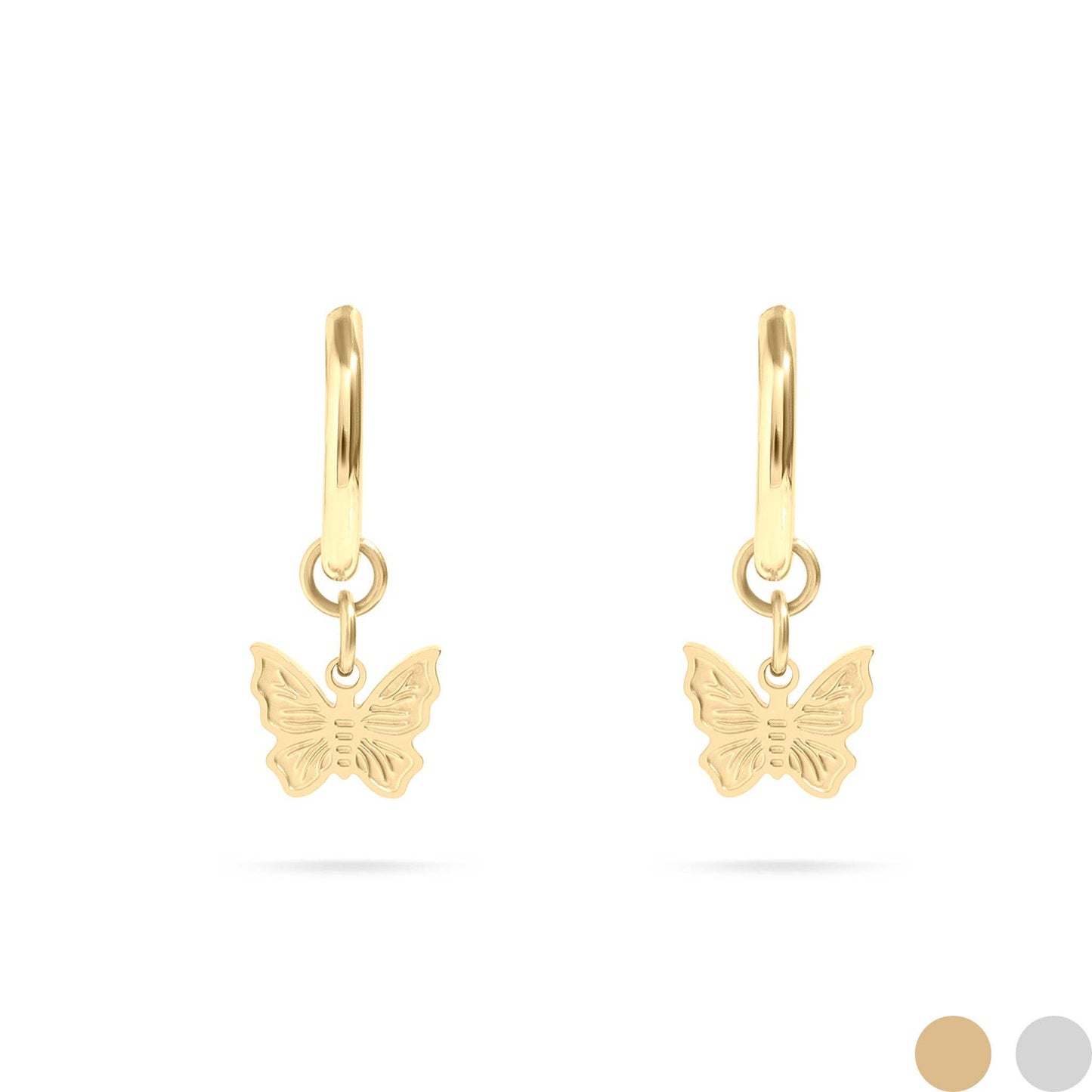 Butterfly Huggie Earrings 18K Gold PVD Stainless Steel