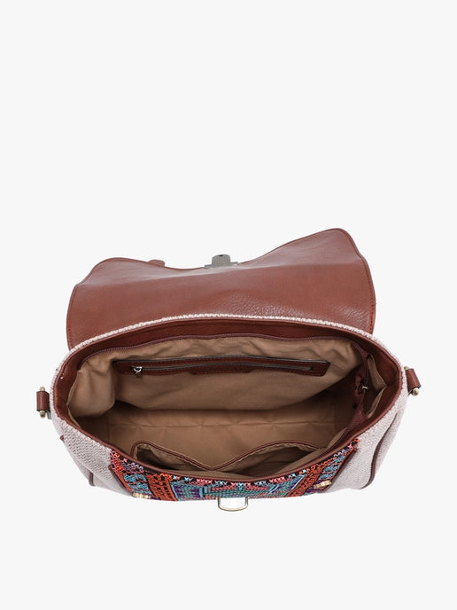 Harlow Aztec Embroidered Satchel