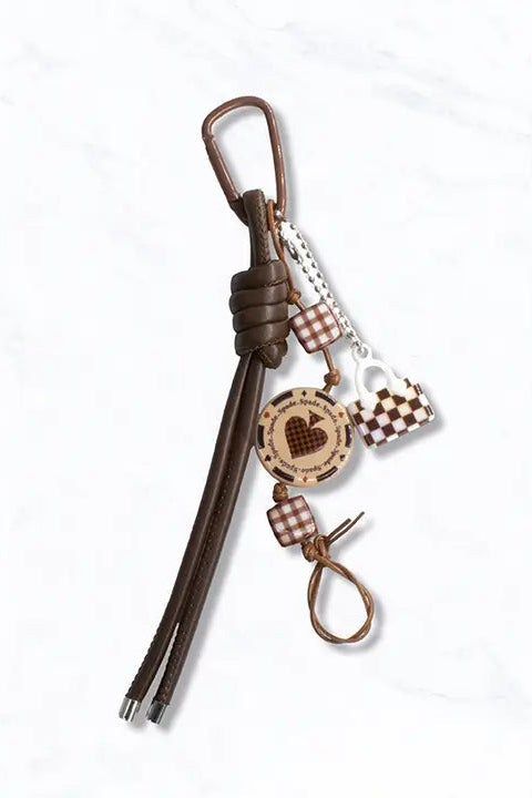 Dice & Poker Chip Charm Keychain