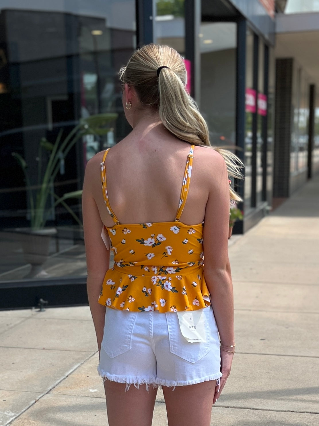 Yellow floral pop top
